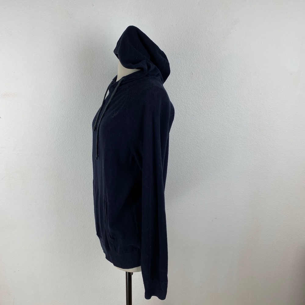 American Eagle Outfitters Womens Dark Blue Hooded Sweatshirt Kangaroo Pocket Med - Picture 4 of 7